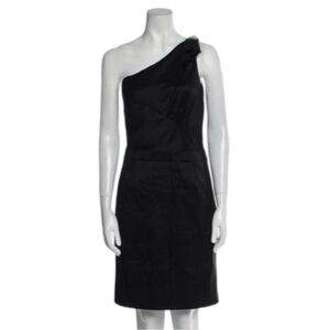 Badgley Mischka One Shoulder Little Black Dress